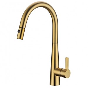 Otus Brushed Gold Pull-out Sink Mixer